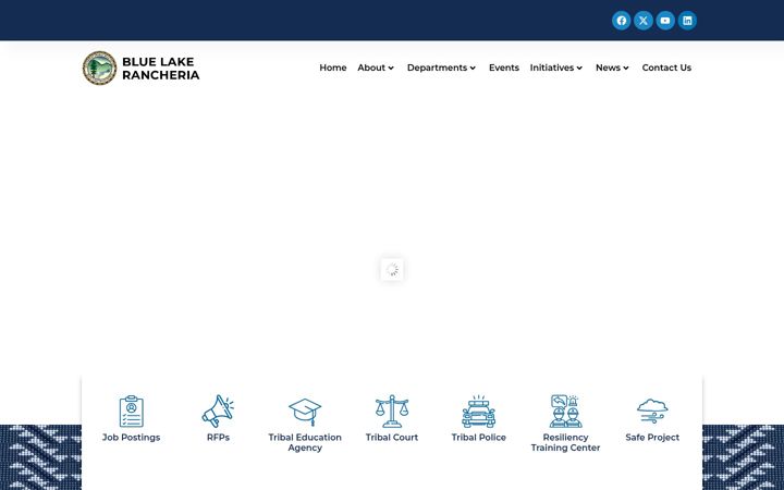 Screenshot of bluelakerancheria-nsn.gov