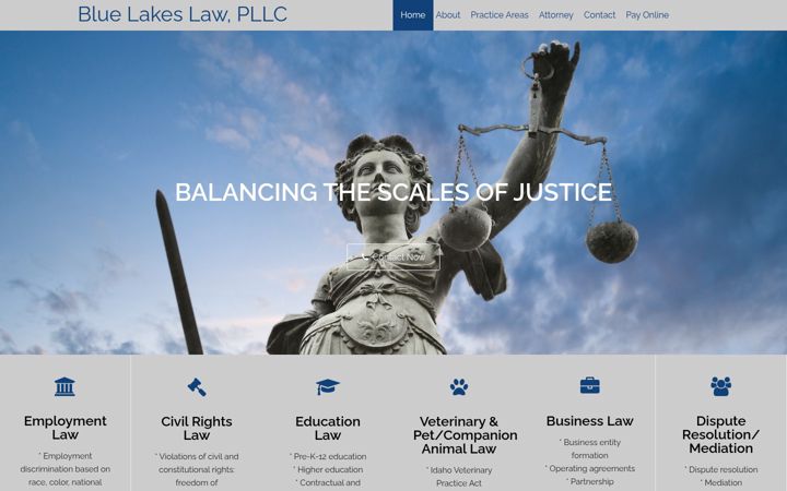 Screenshot of bluelakeslaw.com