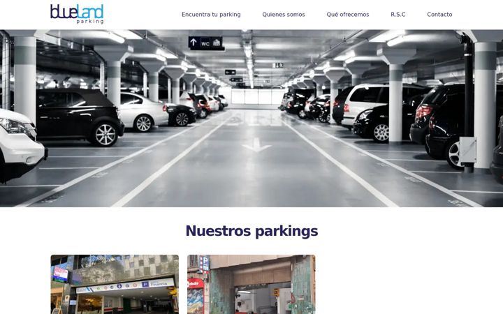 Screenshot of bluelandparking.com