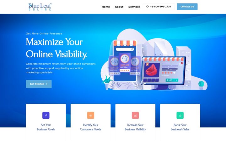 Screenshot of blueleaf.online