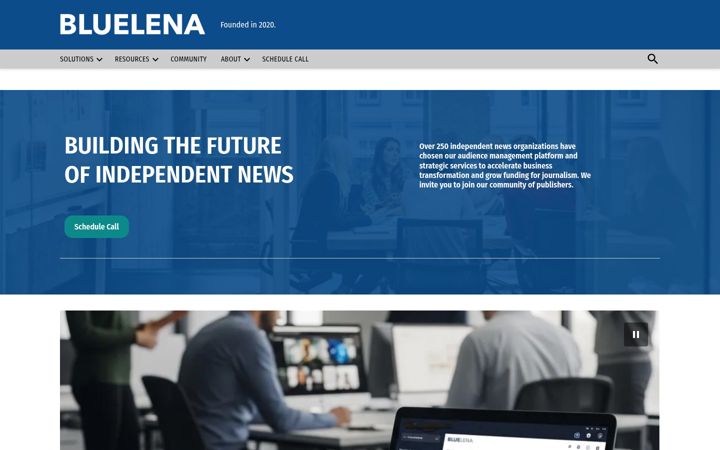 Screenshot of bluelena.io