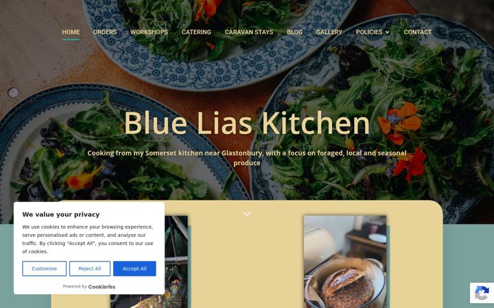Ekrano kopija blueliaskitchen.co.uk