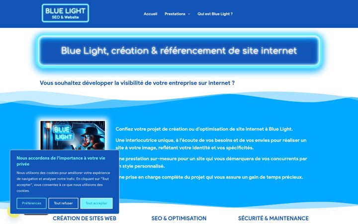 Screenshot of bluelight.blue