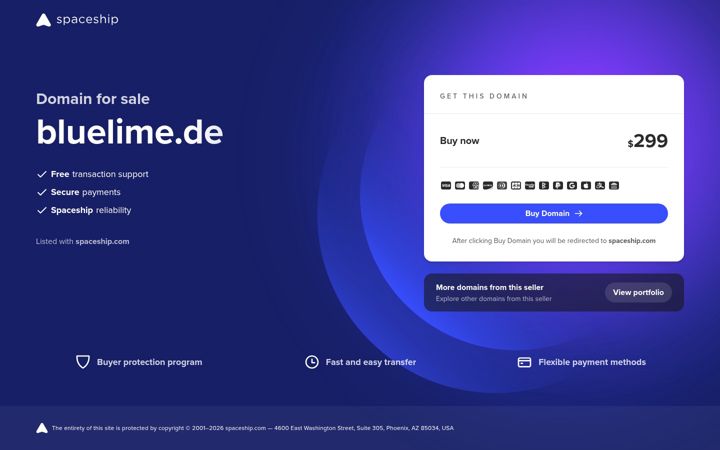 Screenshot of bluelime.de