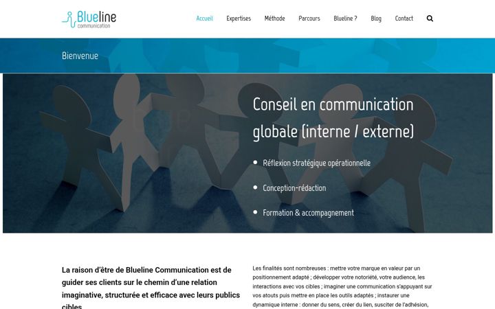 Screenshot of blueline-communication.fr