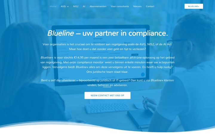 Ekrano kopija bluelineprivacy.com