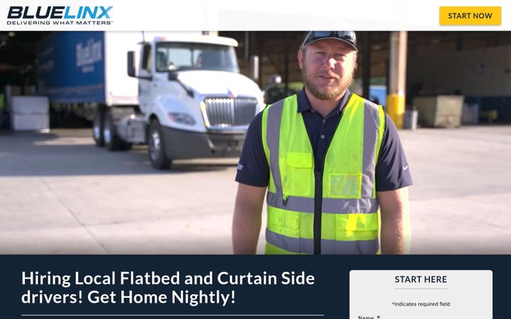 Screenshot of bluelinxcotruckingjobs.com