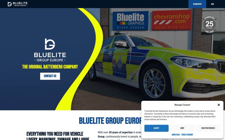 Screenshot of bluelite.eu