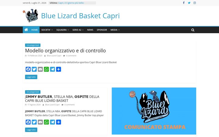 Ekraanipilt saidist bluelizardcapri.it