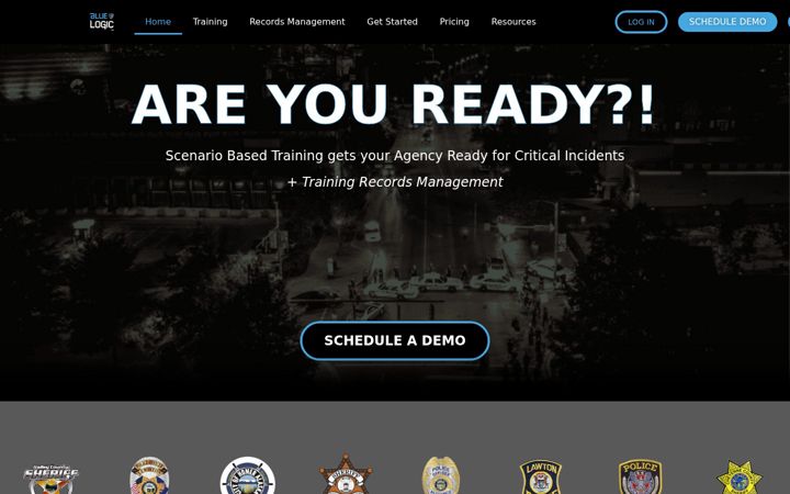 Screenshot of bluelogictraining.com