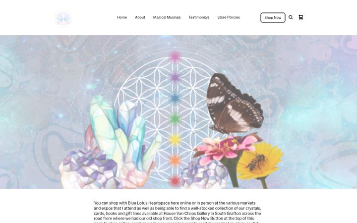 Screenshot ta' bluelotusheartspace.com