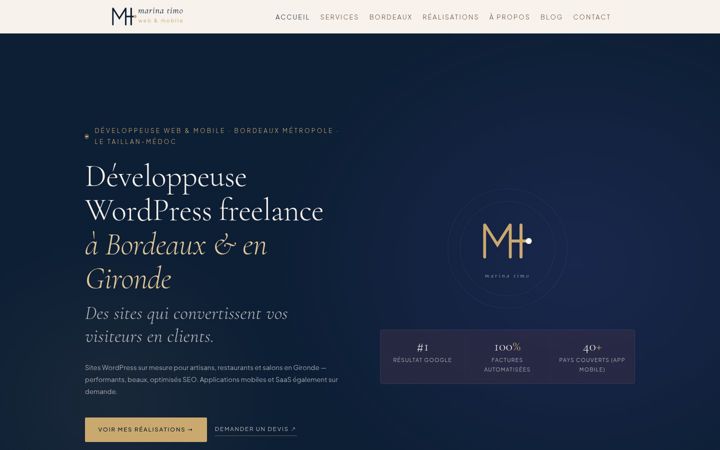 Screenshot of bluemarinaweb.fr