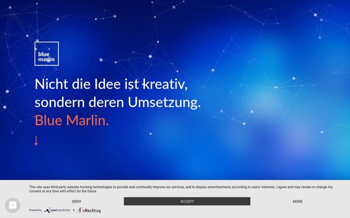 Screenshot of bluemarlin.de