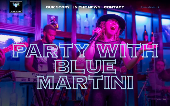Screenshot of bluemartini.com