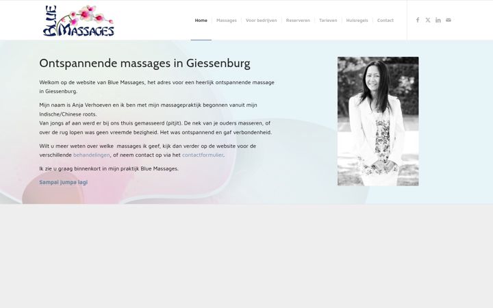 Skærmbillede af bluemassages.nl
