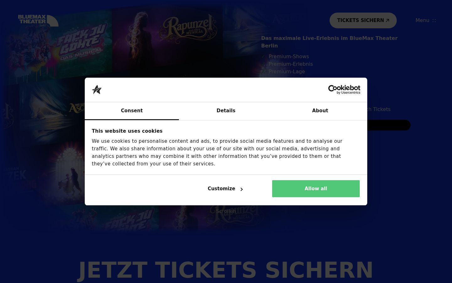 Screenshot tal-banner tal-kunsens muri qabel kwalunkwe interazzjoni