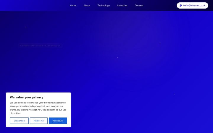 Screenshot of bluemet.co.uk