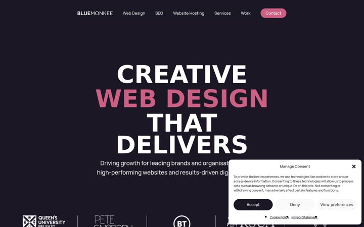 Captură de ecran a bluemonkee.com