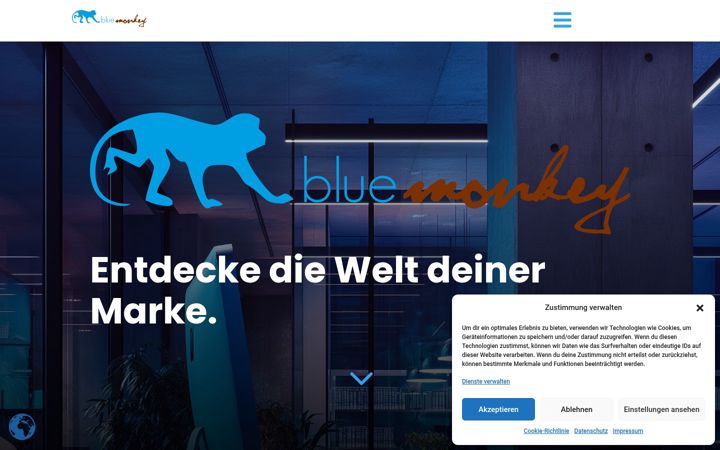 Screenshot of bluemonkey-gmbh.de