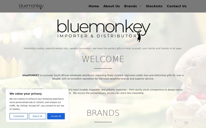 Screenshot of bluemonkey.co.za