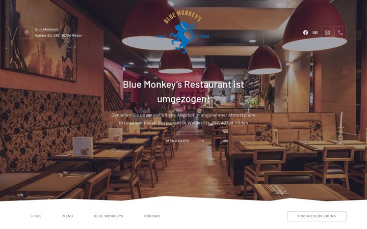 Captură de ecran a bluemonkeys-hilden.de