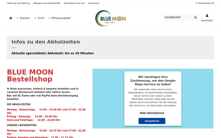 Skärmbild av bluemoon-shop.de