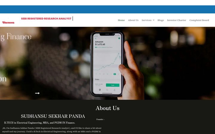 Screenshot of bluemoonresearchanalyst.com