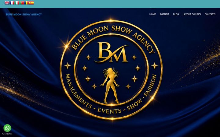 Screenshot of bluemoonshowagency.it