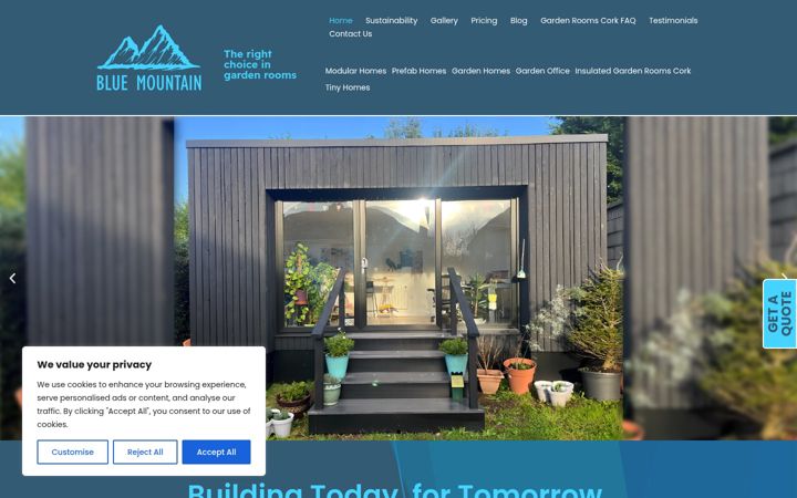 Screenshot of bluemountaingardenrooms.ie