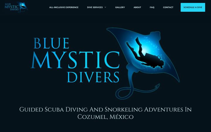 Екранна снимка на bluemysticdivers.com