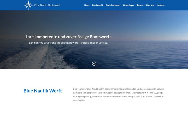Screenshot of bluenautik.ch