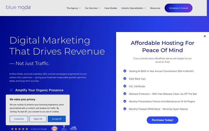 Screenshot of bluenoda.io