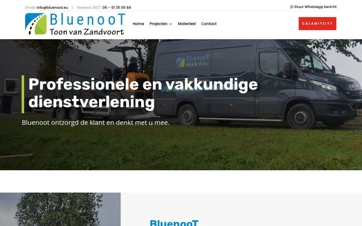 Screenshot of bluenoot.eu