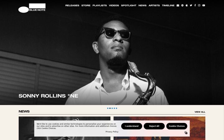 Screenshot of bluenote.com