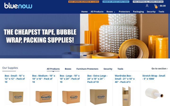 Screenshot of bluenow.com