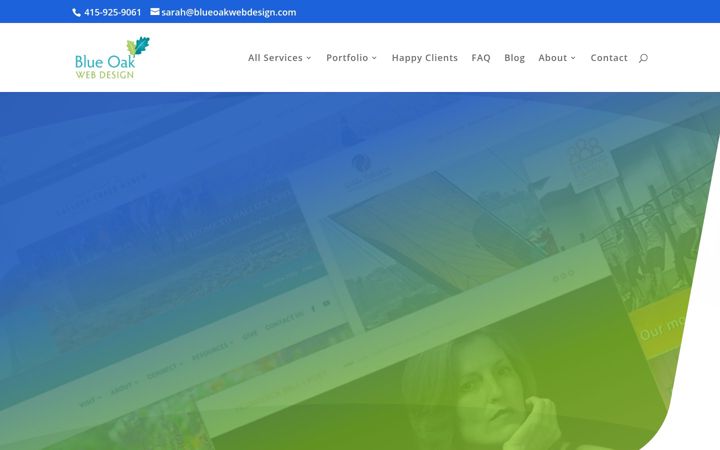 Screenshot stránky blueoakwebdesign.com