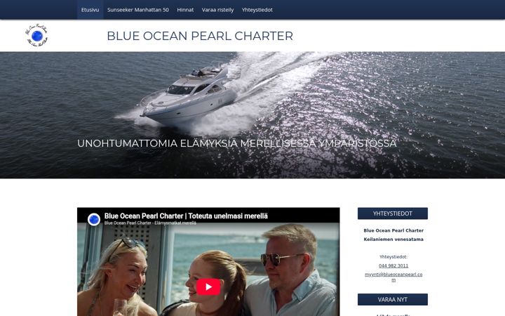 Screenshot of blueoceanpearl.com