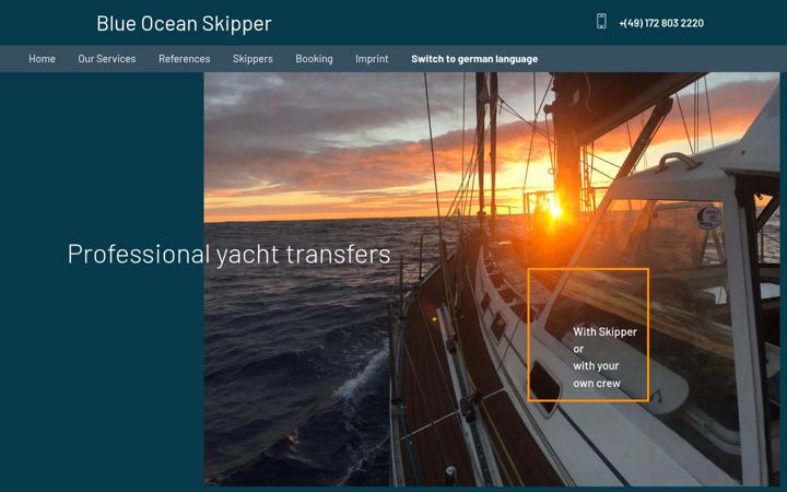 Screenshot of blueoceanskipper.com
