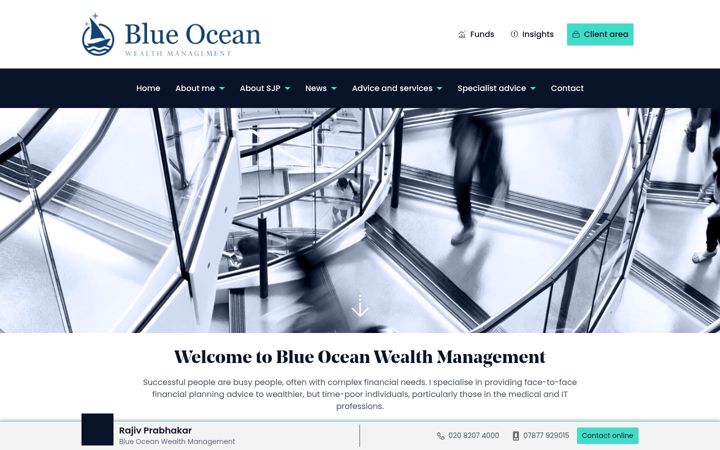 Screenshot of blueoceanwm.co.uk
