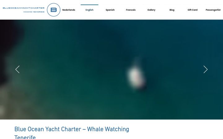 Screenshot von blueoceanyachtchartertenerife.com
