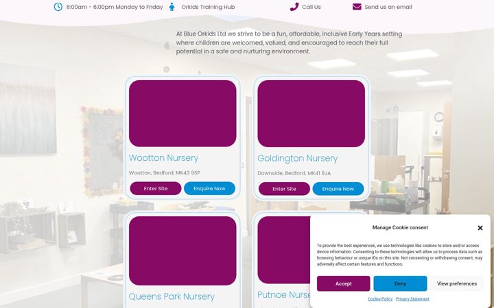 Screenshot of blueorkids.com