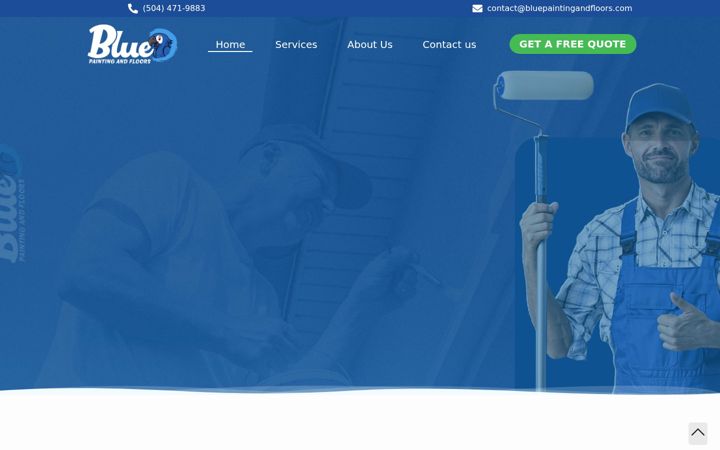 Screenshot of bluepaintingandfloors.com