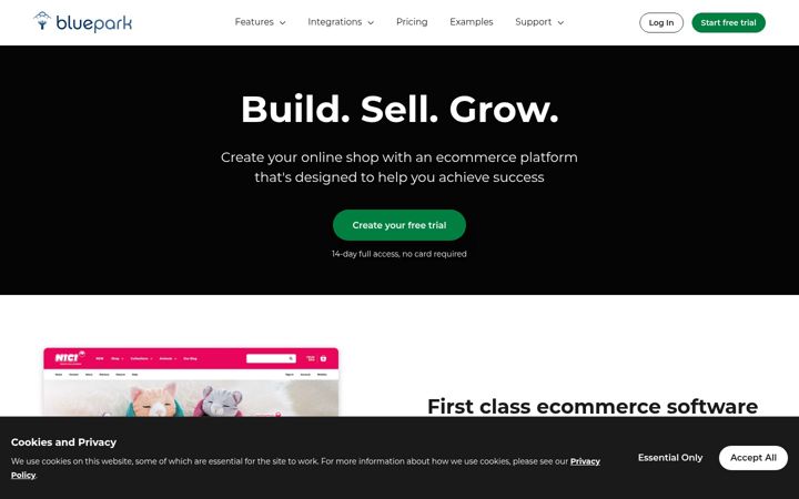 Screenshot of bluepark.co.uk