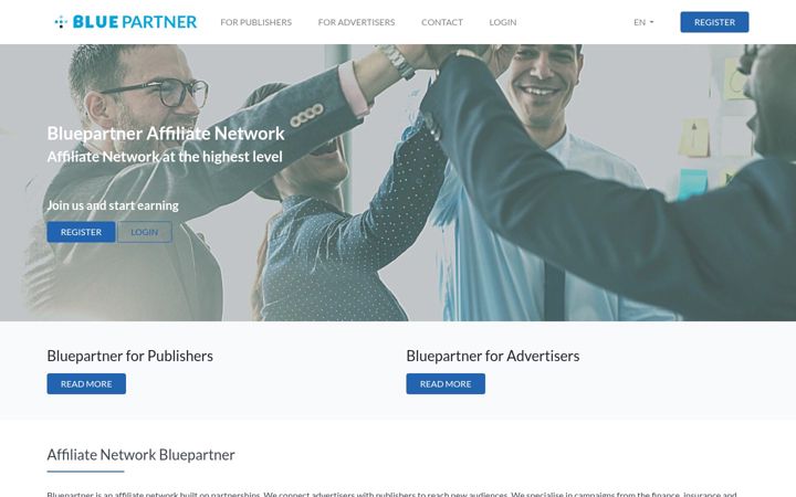 Screenshot of bluepartner.eu