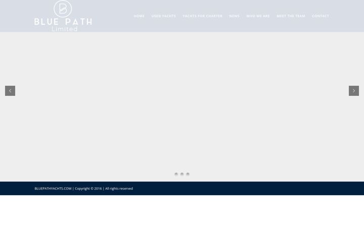 Screenshot of bluepathyachts.com