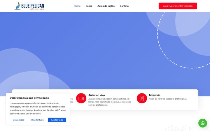 Screenshot of bluepelican.com.br