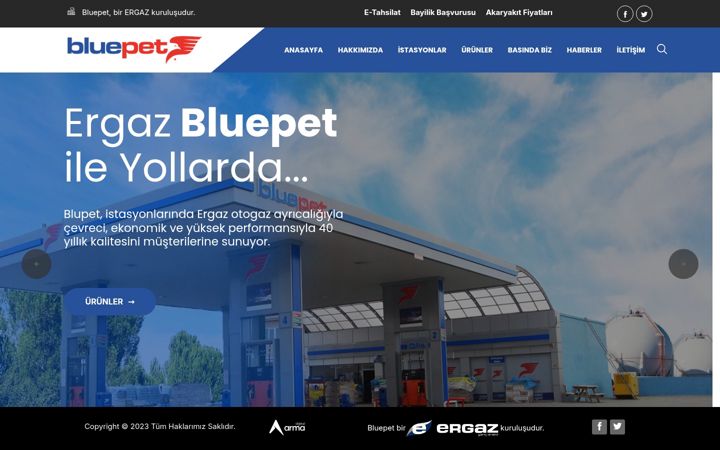 Screenshot of bluepet.com.tr
