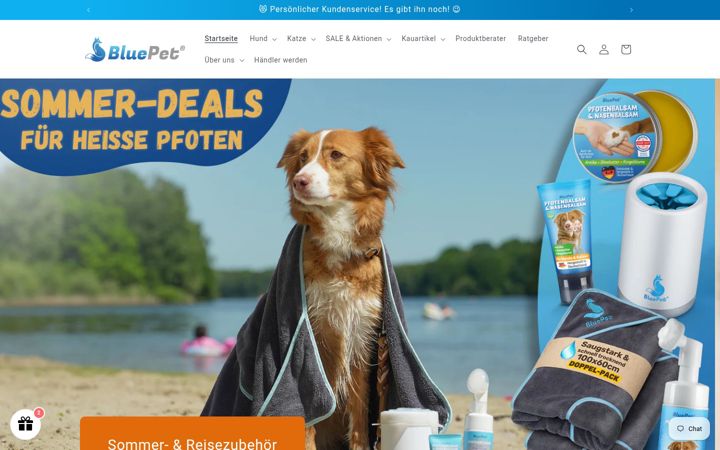 Screenshot of bluepet.de