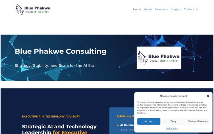 Screenshot of bluephakwe.com