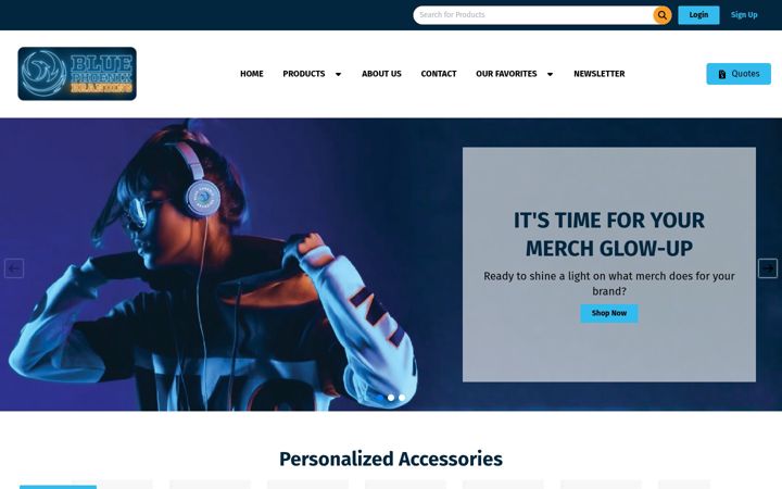 Screenshot of bluephoenixbranding.com